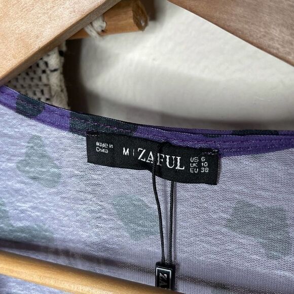 Zaful Purple Orange Ombre Swim Cover Wrap Dress M - Picture 5 of 6